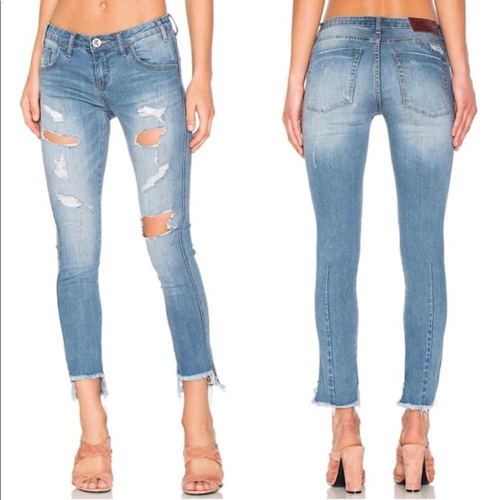 One c One Teaspoon Freebird 2 Destroyed Low Waist Jean